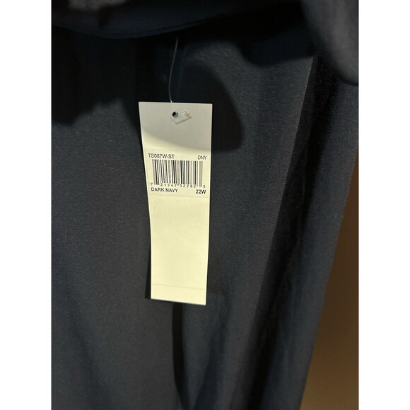 Wisp Woman Larra Dress Womens Size 22 Cold Shoulder 3/4 Length Sleeves Navy - Picture 4 of 9